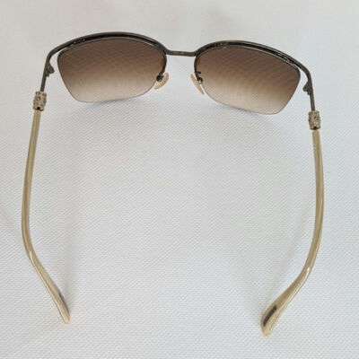 Lanvin Cat - Eye Gold Sunglasses with Rhinestone Detail and  display picture 3