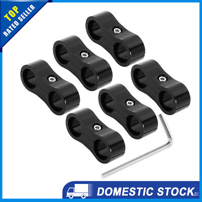 Universal Schwarz AN6 14mm Auto Schlauchtrenner Klemmfitting Adapter Packung 6pc