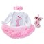 thumbnail 21 - 3PCS Toddler Baby Girls Birthday Party Dress Outfits Romper Tutu Dress Shoes Set