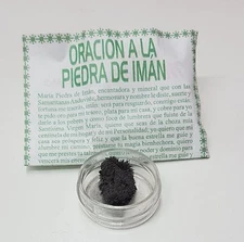 AMULETO PIEDRA DE IMAN ESPECIAL RITUALIZADA ATRAE DINERO ORACION INCLUIDA !