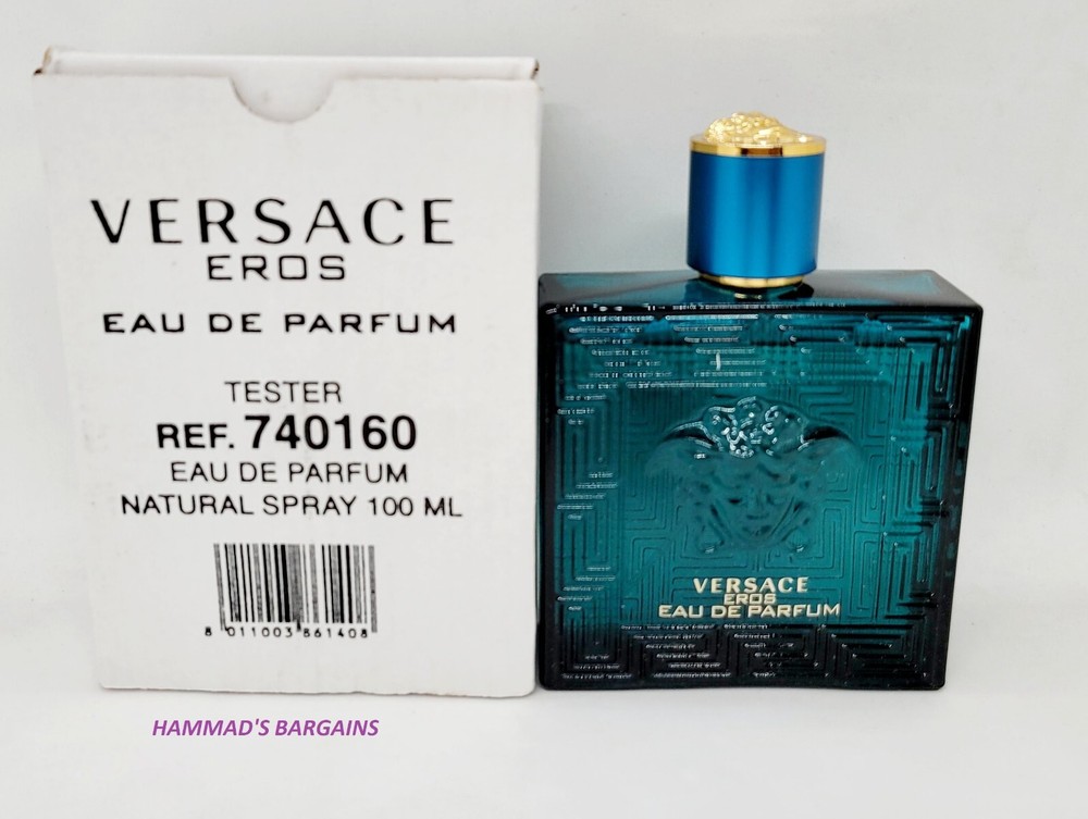 VERSACE EROS EDP 3.4 OZ / 100 ML FOR MEN WITH CAP (NEW IN WHITE BOX)