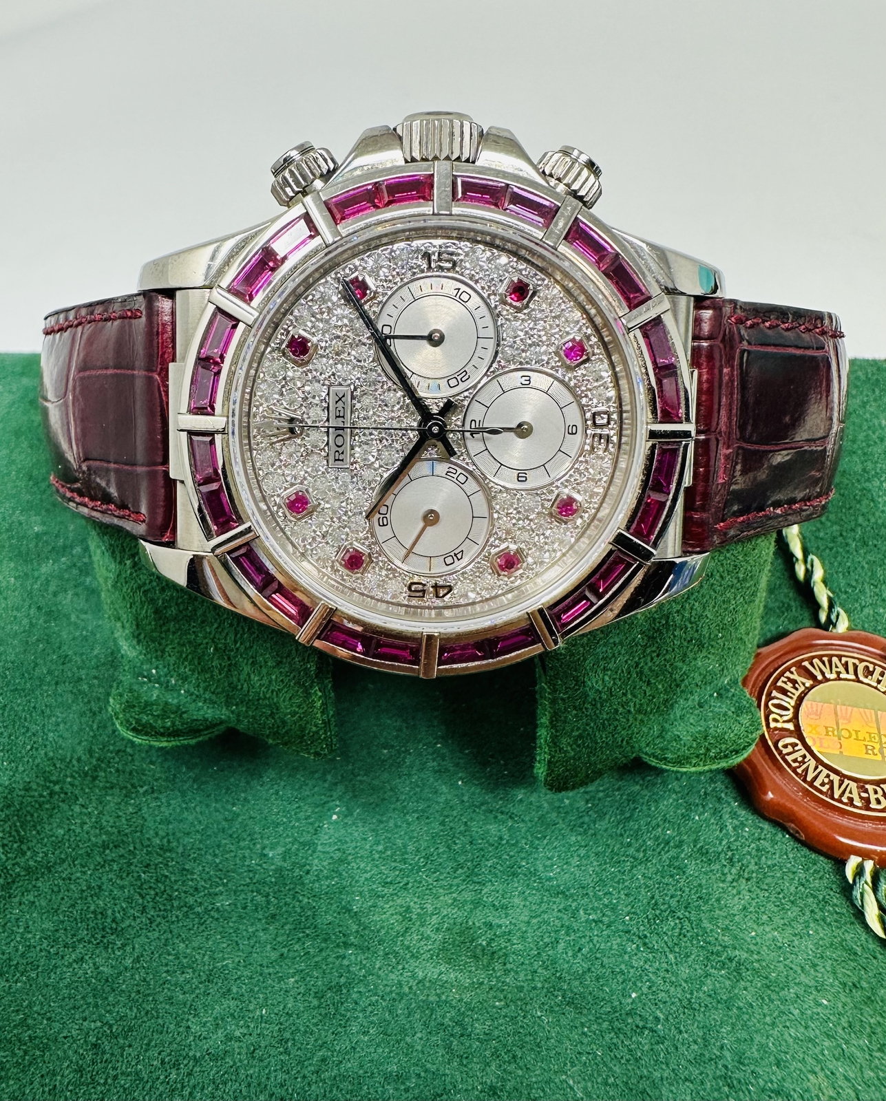 Rolex Daytona 16589 Zenith Ruby Bezel & Pave Diamond Dial Limited 1 of ...