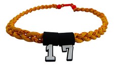 PICK YOUR NUMBER Yellow Softball Stitches Tornado Necklace Baseball Softball