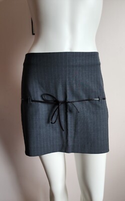 Paloma Wool Ladies QV1603 Adaki Grey Pinstripe Mini Skirt Size 38 New
