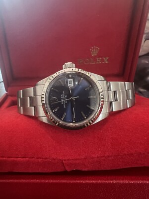 Ladies Rolex Oyster Perpetual Datejust Watch 26mm Blue