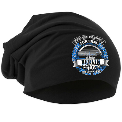 Ein Leben lang Berlin Mütze | Beanie Strickmütze Sport Logo Stadt Skyline