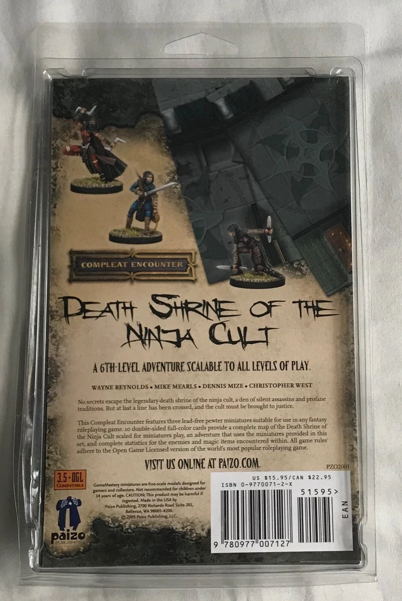 death Shrine of the Ninja Cult Paizo D&D Compleat Encounter with miniatures 2005