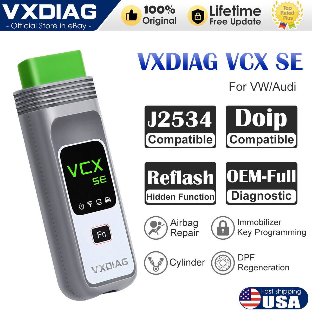 VXDIAG VCX SE All System Diagnostic Scanner fit for VW Audi J2534