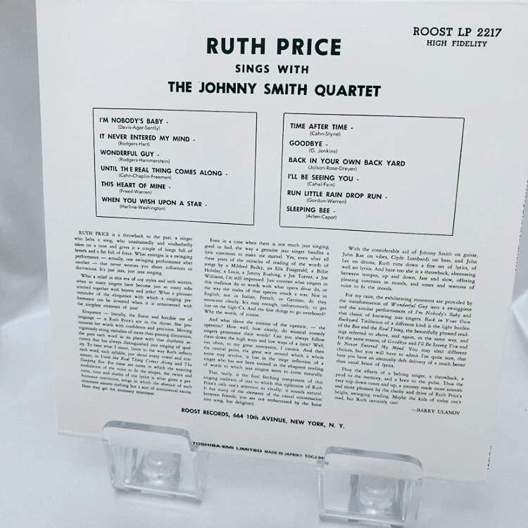 Ruth Price Sings With Johnny Smith [Cardboard Sleeve (JAPAN mini LP)]  [Limited] - Image 3 of 4