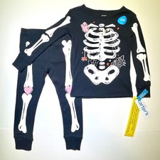 NWT Carter s Halloween glow skeleton 2pc pajama 18m 24m ghost eyes set 22