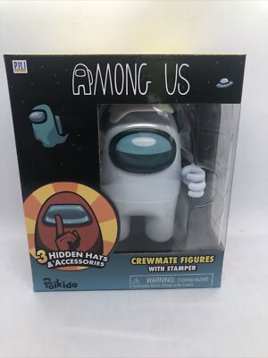 Among Us Crewmate White 4.5 Inch Figure with Stamper Series 1