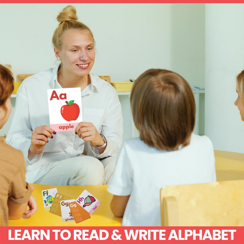 ABC Flash Cards for Toddlers Ages 2-6- 27 Double-Sided Alphabet Flash Cards with - Picture 6 of 7