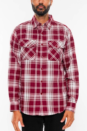 Camisa informal de manga larga con botones de franela talla EE. UU. - Imagen 48 de 110