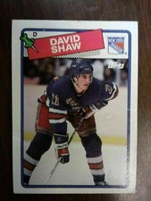 1988 Topps David Shaw New York Rangers #57 Hockey Card Damaged