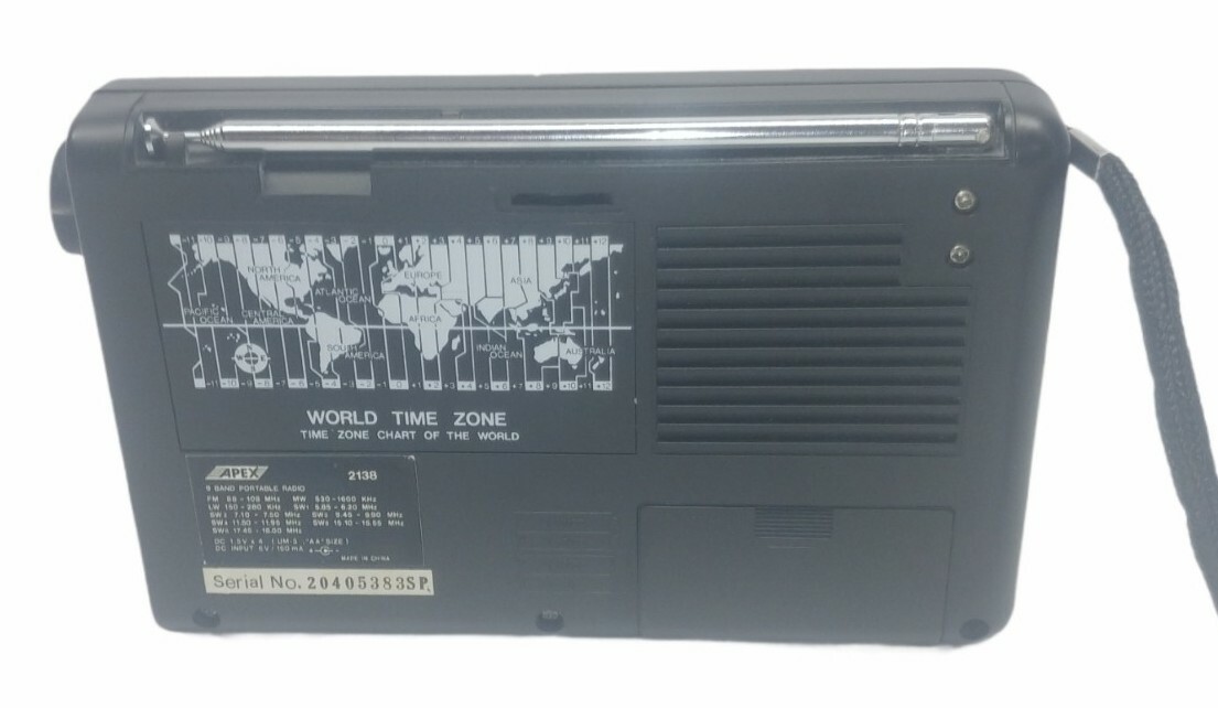 Salt & Pepper-Radio 国内プロモ avex レア 1993年 Apex 9 band Portable radio FM / MW/LW / SW 1-6 Radio Black model
