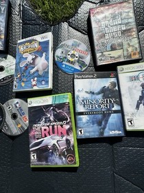 PS2 , PS3 , PS4 , Xbox 360 , & Wii Video Game Lot Of 11 UNTESTED!!