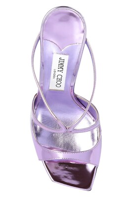 ち*ー様 JIMMY CHOO パープル ミュール JIMMY CHOO 'Anise' Mauve Purple Strappy sandals Heels Mules UK 6