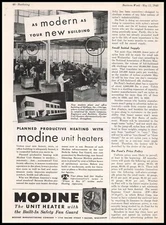 1940 Skillsaw Building Photo Chicago IL Modine Industrial Heating Units Print Ad