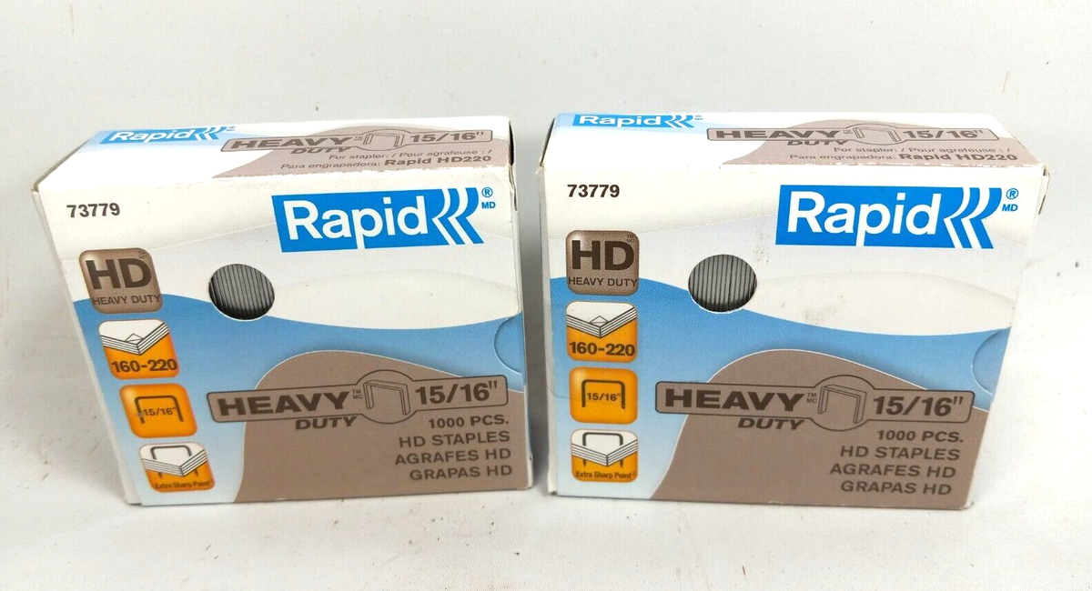 Rapid Heavy Duty Staples 15/16 1000 Per Box Model 73779 ( Set of 2