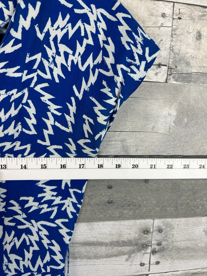 Joni Blair VTG Women’s Short Sleeve V Neck Long Dress With Front Pockets Boho - Image 4 of 4