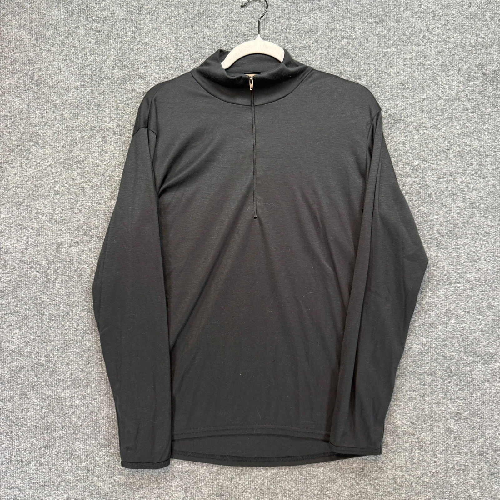Patagonia Capilene Base Layer Shirt Mens Medium Black 1/4 Zip Mockneck Long Slv