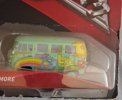 Disney Pixar Cars 3 Fillmore Volkswagen Van Diecast 1:55 Green Unopened Box