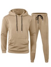 Men's 2 Piece Hoodie Tracksuit Set Athletic Sweatsuit Jogging Long Sleeve Cas...