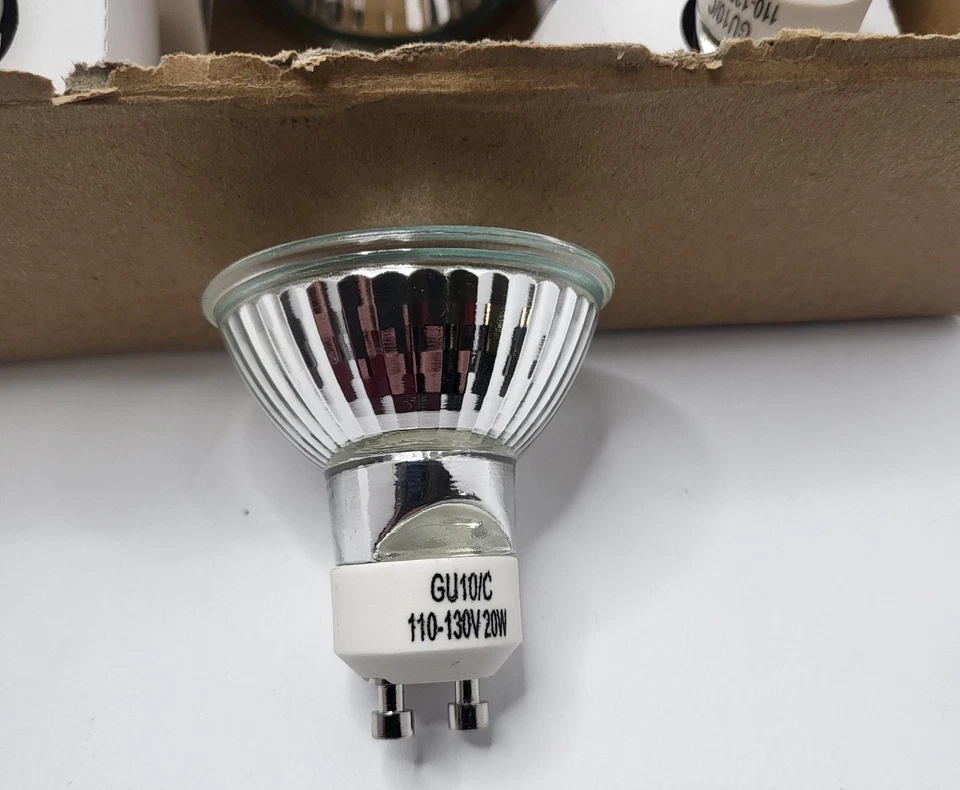 12 pack GU10 Light Bulbs 20W 110-130V GU10 Base Clear Glass 2700K - Image 3 of 4