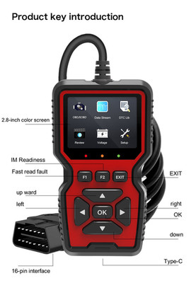 V519 OBD2-Auto-Scanner, multifunktional und mehrsprachig DE