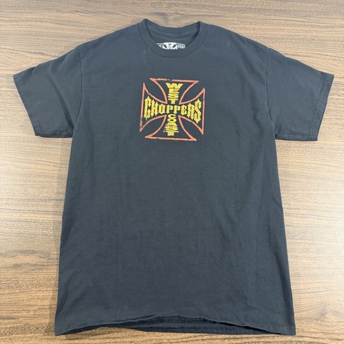 West Coast Choppers Men's Black Snake Logo Graphic Crew Tee M Cotton Knit