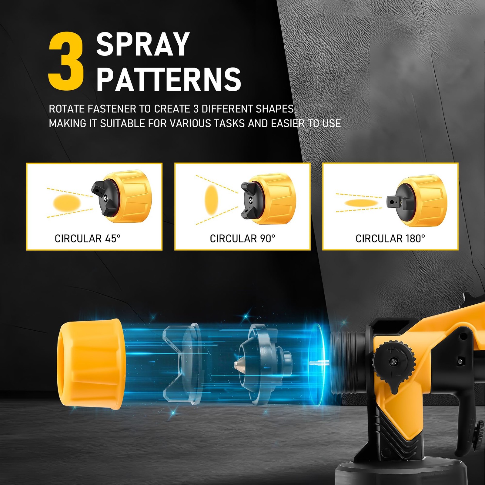 Cordless Paint Sprayer for DEWALT 20V Battery, Wireless HVLP Paint Sprayers Gun