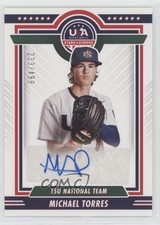 2022 Panini USA Baseball Stars & Stripes Blue Ink /499 Michael Torres Auto uk2