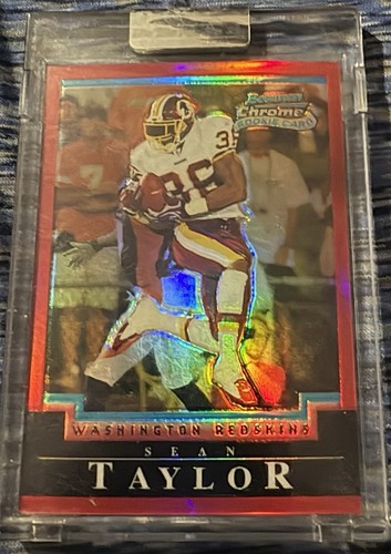 Sean Taylor [Red Refractor] #120 2004 Bowman Chrome card