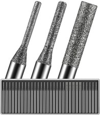 30Pcs 1mm/20Pcs, 2mm/5Pcs, 3mm/5Pcs, 150-Grit Diamond Drill Bits 1/8 Shank Co...