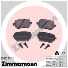 Satz Bremsbeläge Bremsklötze hinten für VW Caddy 4 SAA SAB Passat B8 | 245240