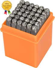 37Pcs Metal Stamping Kit, 3Mm 1/8" Number and Letter Stamp Set Include Artistic
