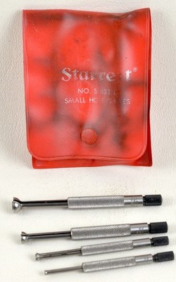 MINT! Starrett NO. S831E Small Hole Gage Set 0.125'' to 0.500'' 4pcs In Pouch 