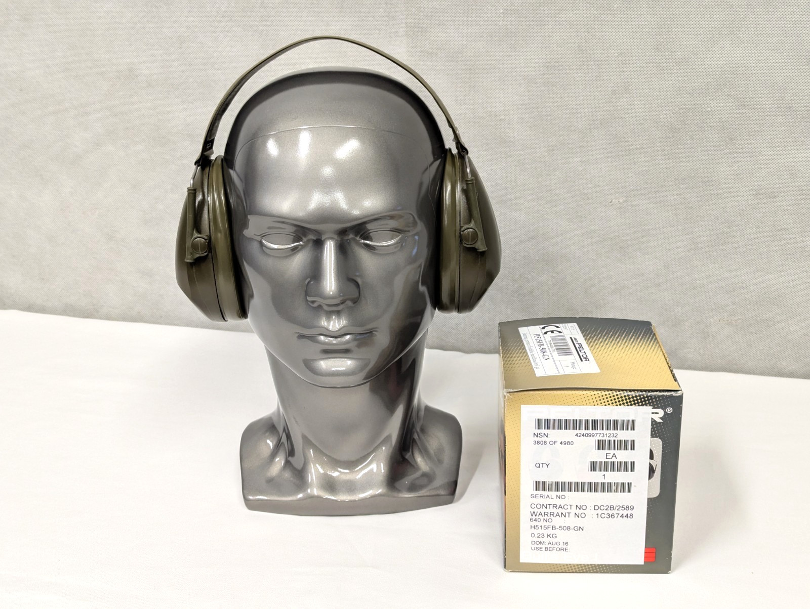 British Army Military Peltor H515FB Noise Protection Ear Defenders  - NEW