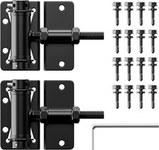 Heavy-Duty Self-Closing Gate Hinges, 90-Degree Adjustable Heavy-Duty Gate