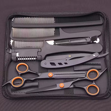 Professional 6" Japanese Steel Hair Scissors Set - 3pcs Texturizing Kit
