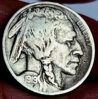 1919 P Buffalo Nickel Free Shipping Choice Very Fine Condition