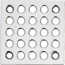 E4401 Square Shower Drain Grate, Silver