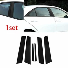 For Cadillac CT4 20-2024 PC Black Exterior Window B-pillar Post Decoration 6PCS