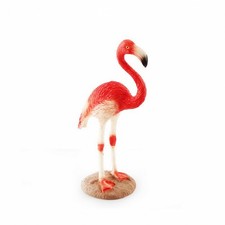 Flamingo Figurine Tropical Bird Figure Miniature for Desk, Cabinet, Collectors