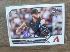 Landon Sims Signed 2023 Topps Pro Debut Baseball Card #PD-100 Dbacks