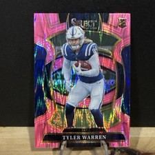 2025 Panini Select - Concourse Tyler Warren #33 Pink Shock Prizm (RC)
