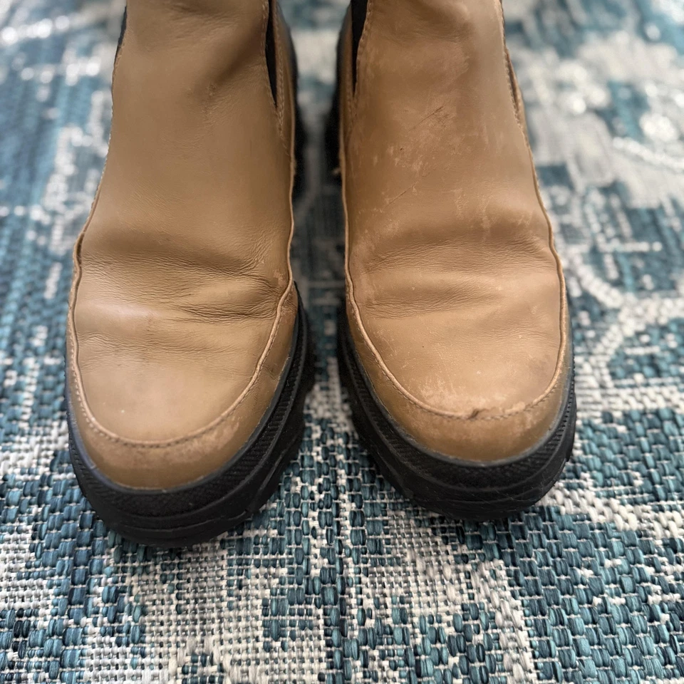 Sorel Brex Chelsea Boots Womens Size 8 Tan Black Waterproof Platform Lug Sole - Image 3 of 4