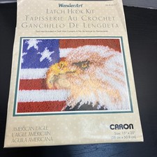 Wonderart American Flag and Eagle Latch Hook Kit 4137