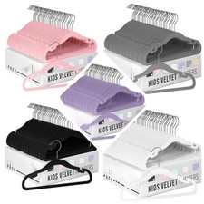 Premium Velvet Non-Slip Kids heavy duty space saving Clothing Hangers 25 Pck