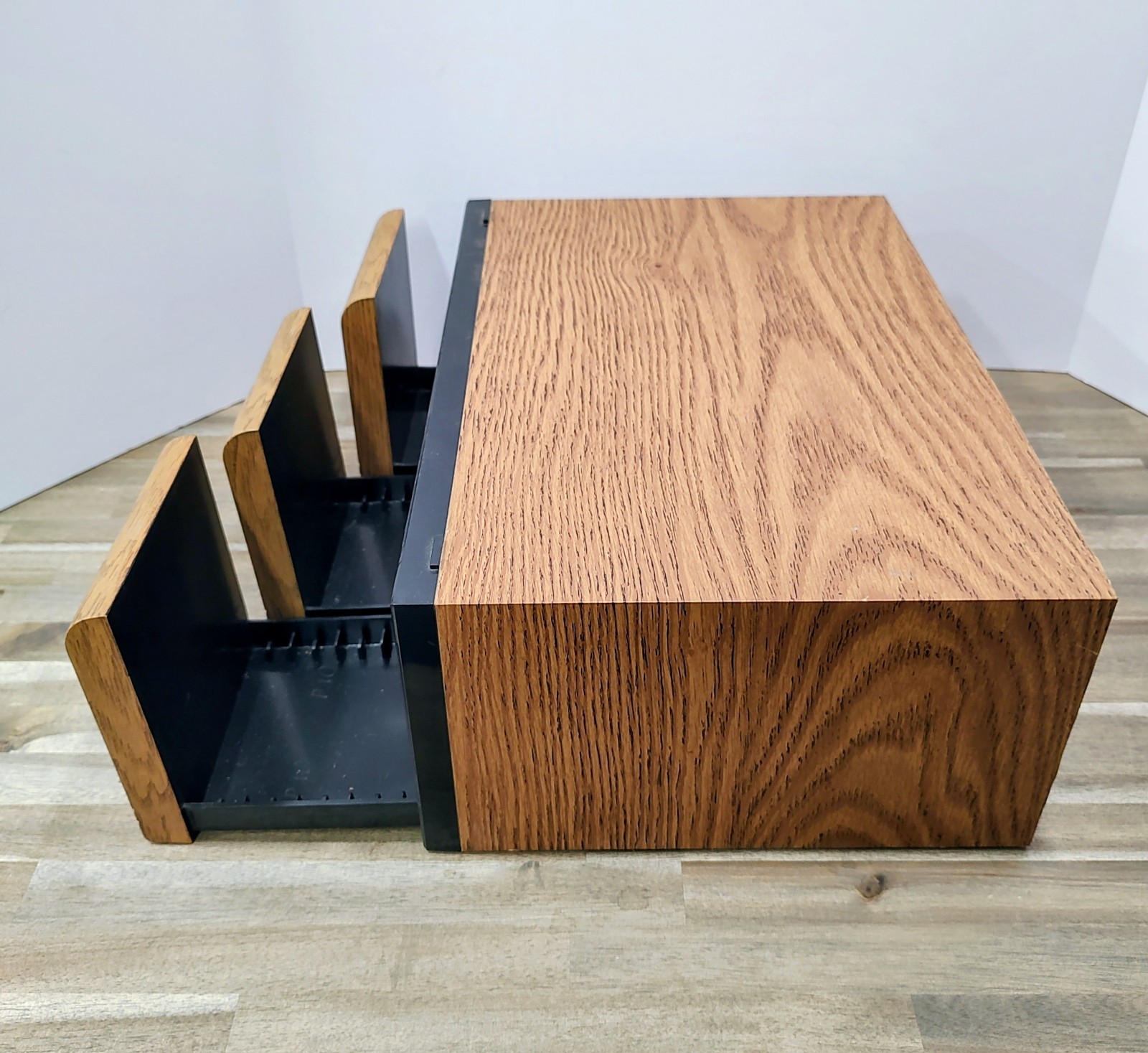 Vintage Faux Wood Grain 3Drawer  60 CD Storage Unit Cabinet Rack Holder Case